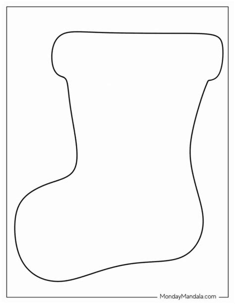 Outline Of A Christmas Stocking