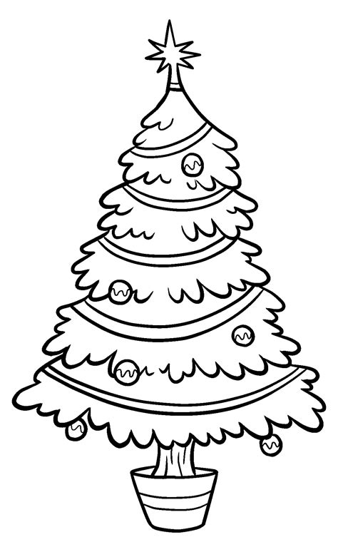 Outline Of Christmas Tree Printable
