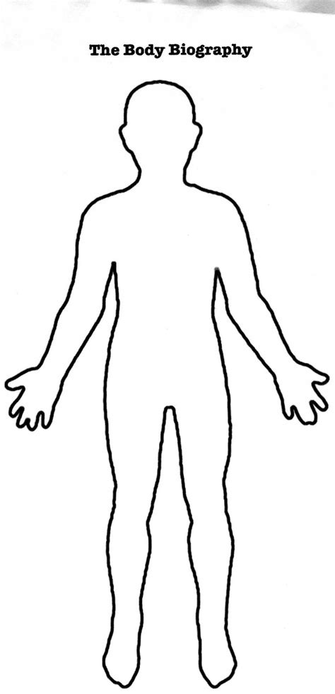 Outline Of Human Body Printable