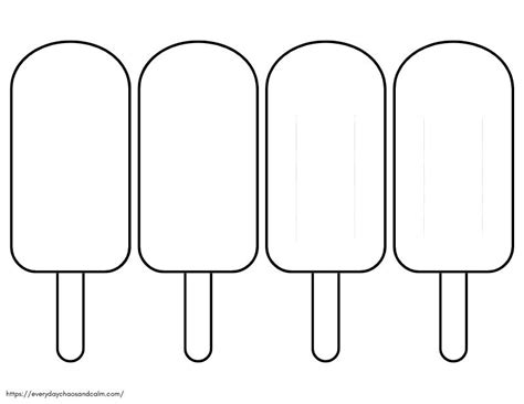 Outline Popsicle Template