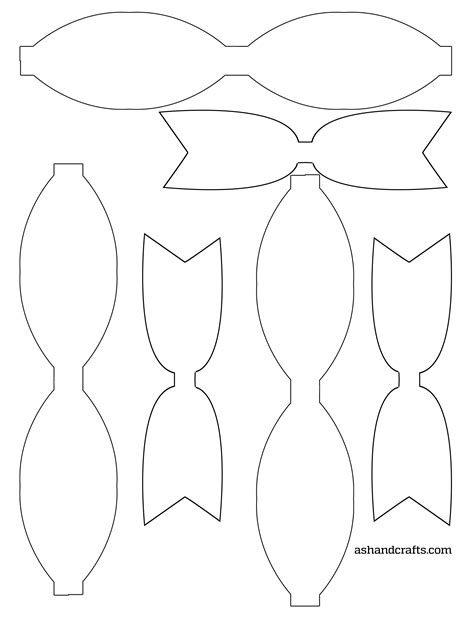 Outline Printable Bow Template
