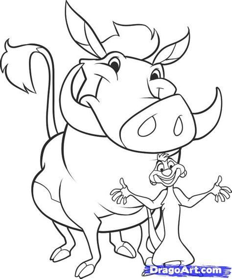 Outline Pumba And Timon Drawings