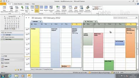 Outlook 2010 Sharing Calendar