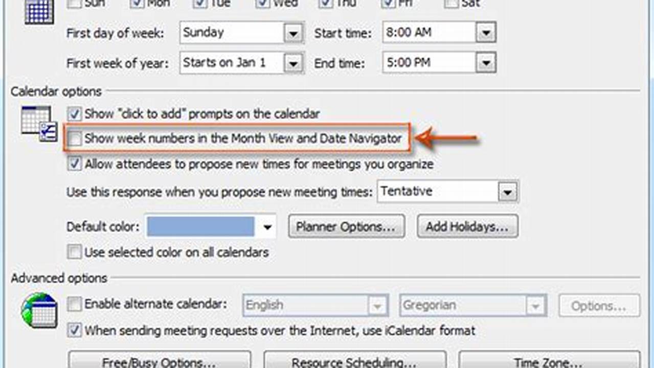 Outlook Calendar Add Week Numbers