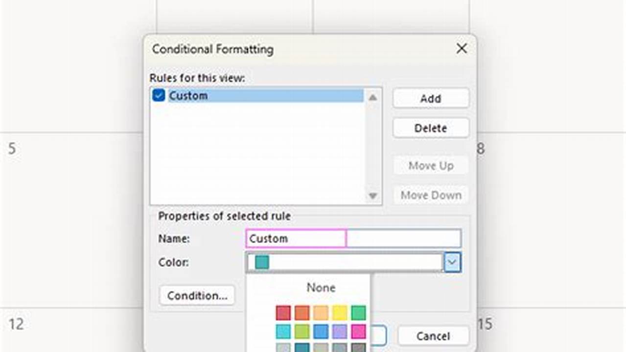 Outlook Calendar Color Coding Rules