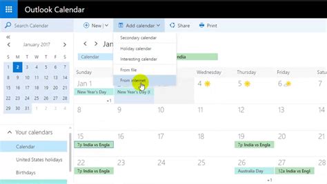 Outlook Calendar Ics