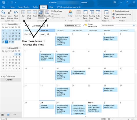 Outlook Calendar Tab On Left Side