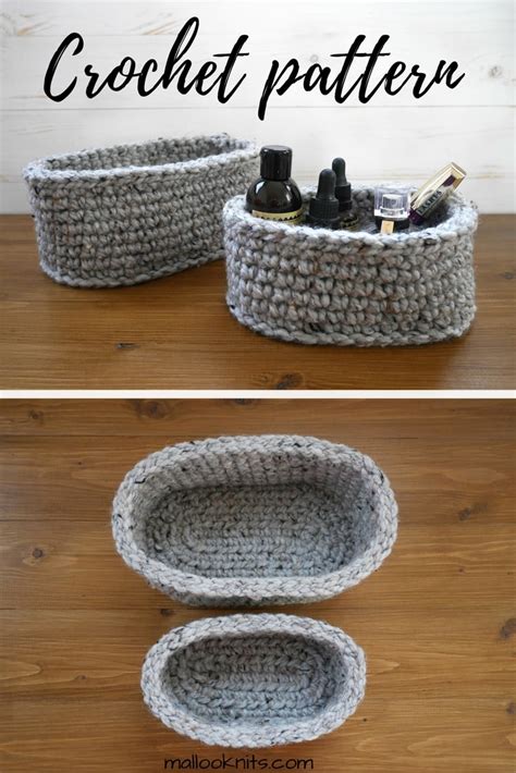 Oval Crochet Basket Pattern