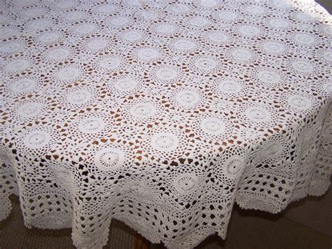 Oval Crochet Tablecloth