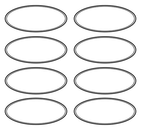 Oval Printable Template