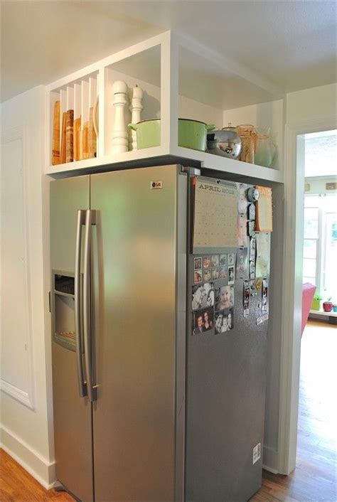 How to easily organize awkward pans above the fridge Interior Design Ideas