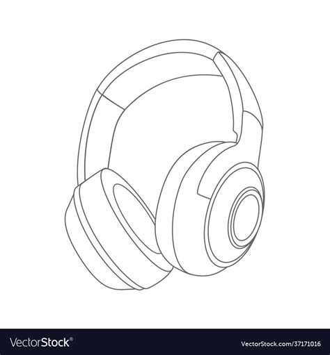 Over-ear Headphones Drawing