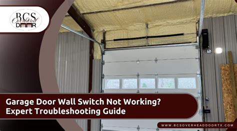 Overhead Garage Door Wall Switch Installation