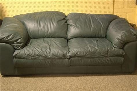 Overstuffed Leather Couch