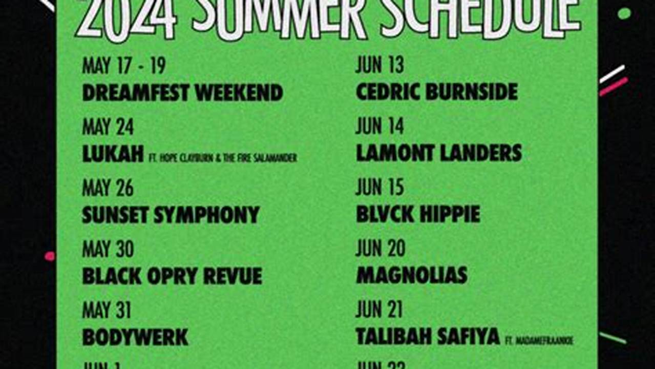 Overton Park Shell Concerts 2024