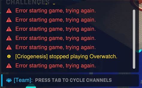 Overwatch 2 &ldquo;Error starting game, trying again&rdquo; message