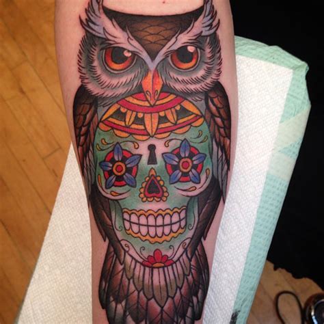 Owl Skull tattoo by Juan David Castro R (With images