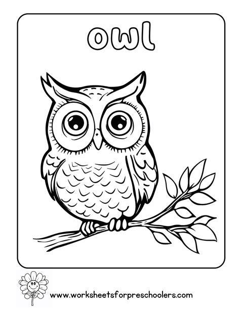 Owl Coloring Pages Preschool