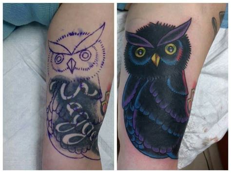 Owl Cover Up Tattoos