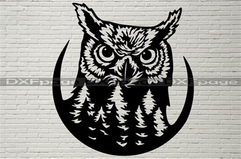 Download Owl Paper Flower Composition Silhouette DXF Files