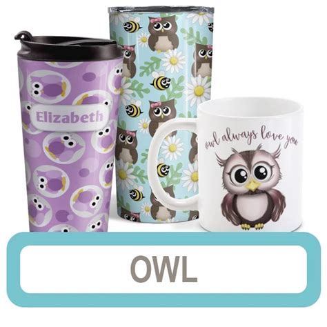 Owl travel mug design