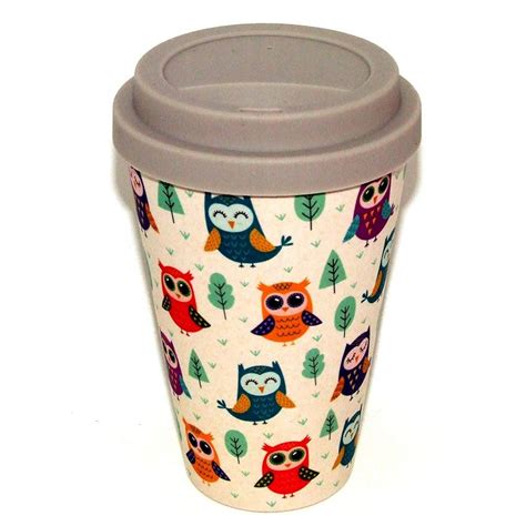 Owl travel mug eco-friendly