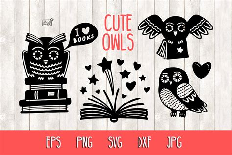 Download Owls and Books - Cut Files For Crafts