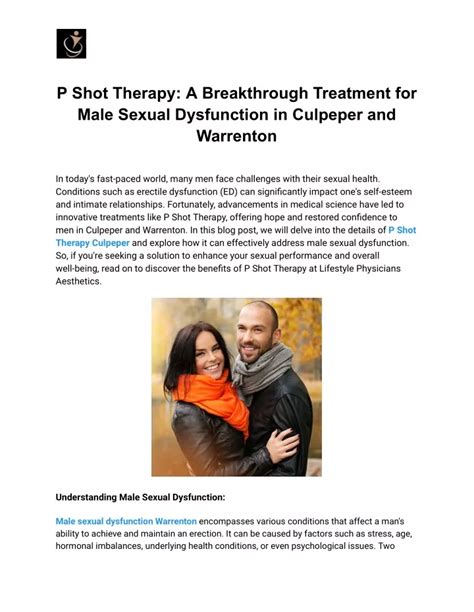 P-Shot Therapy: Enhancing Sexual Health