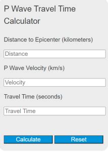 P-Wave Travel Time Calculator: Accurately Predict Your Earthquake Arrival Time