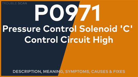 P0971 OBD-II Trouble Code: Pressure Control Solenoid C Control 