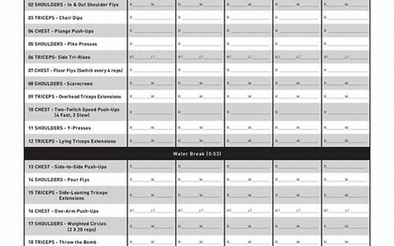 P90X Shoulders Chest Triceps Phase 3