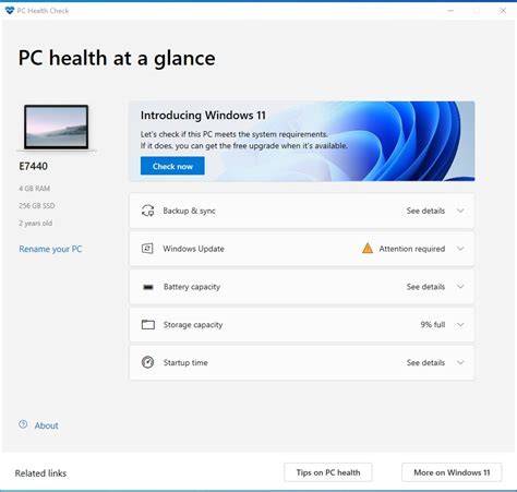 Aplikasi PC Health Check Windows 11