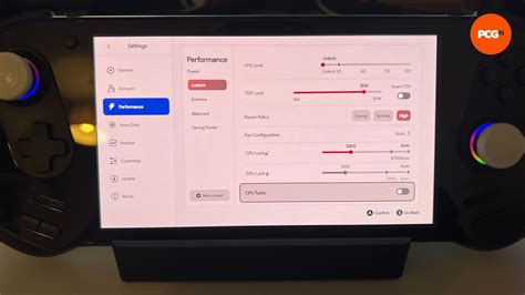 PC performance and controls