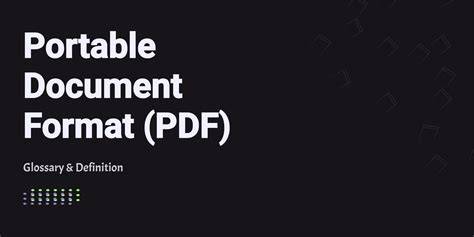 PDF Format Definition