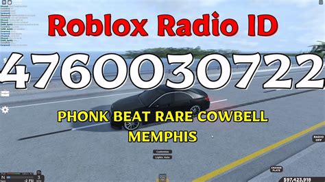 PHONK BEAT RARE COWBELL MEMPHIS Roblox ID - Roblox 