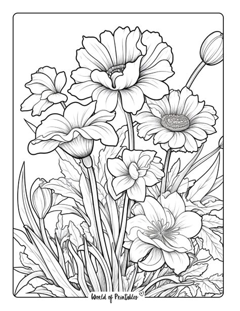Printable Flowers For Adults
