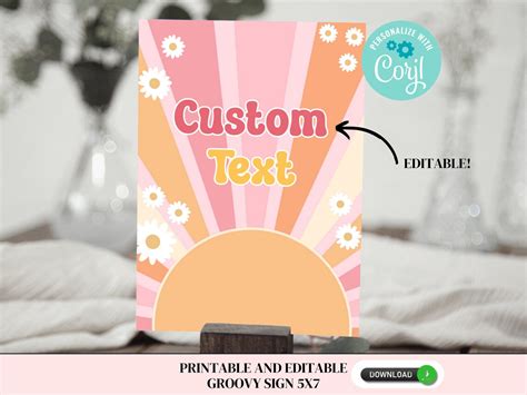 Printable Groovy Sign Invitations