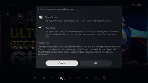PS5 Screen Share feature for Xbox Parties