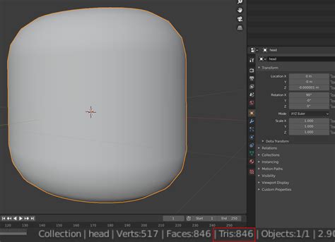 PSA: The default Roblox character head has A LOT of tris, and you 