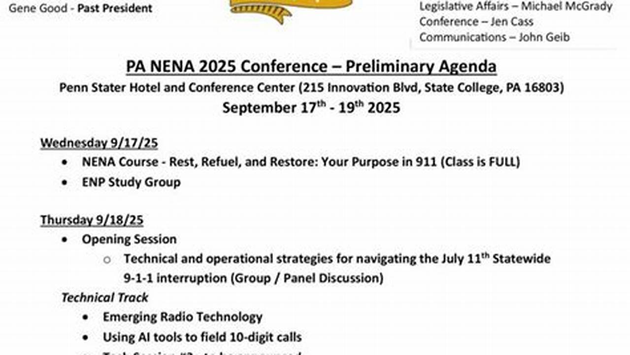 Pa Nena Conference 2024 Schedule