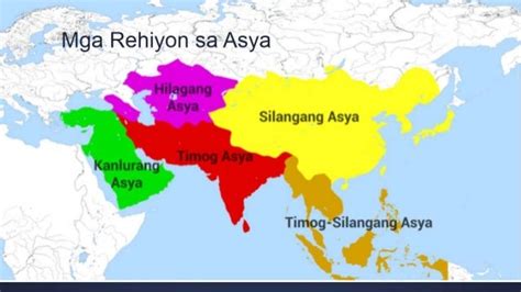 Paano Hinati Ang Iba t Ibang Rehiyon Sa Asya