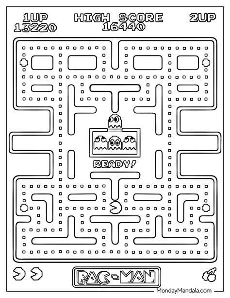 Pac Man Coloring Page