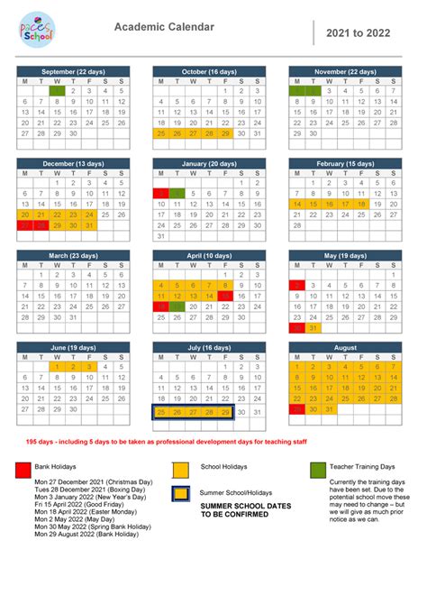 Pace Academy Calendar