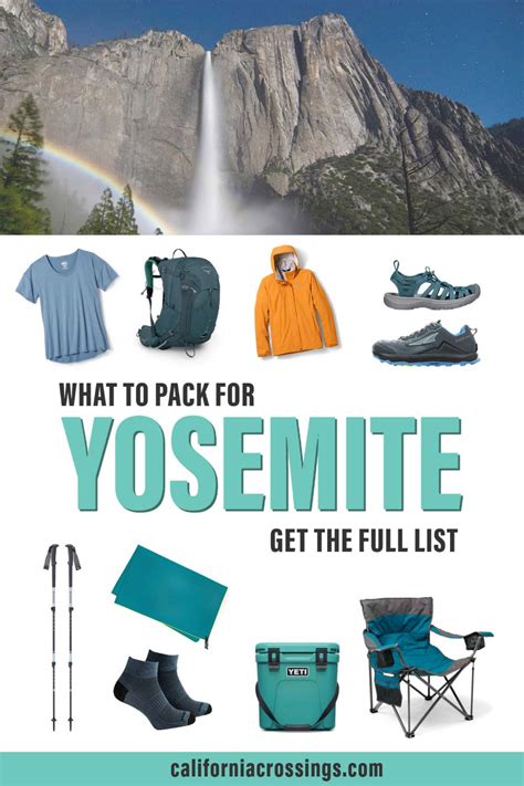 Packing List Yosemite