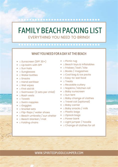 Packing essentials day at sea