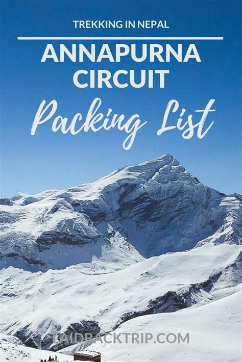 Packing for Annapurna Circuit