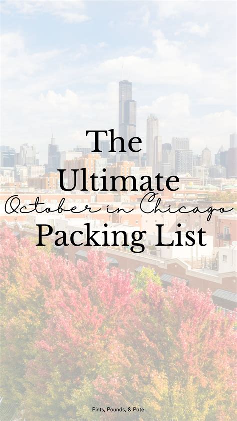 Packing for Chicago October