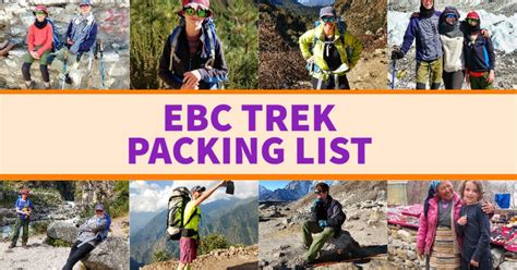 Packing for EBC Trek