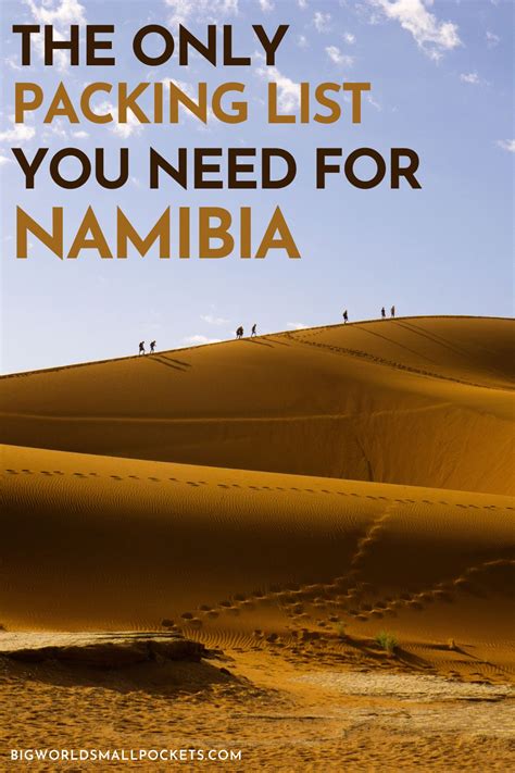 Packing for Namibia Tour