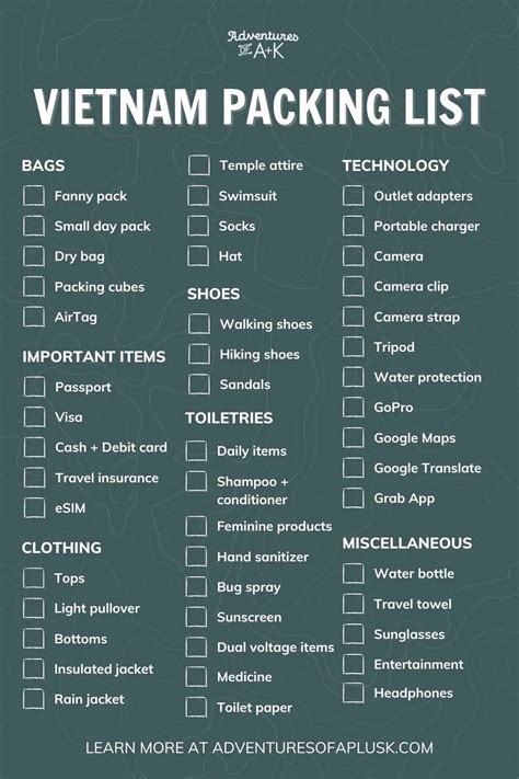 Packing for Vietnam Cruise